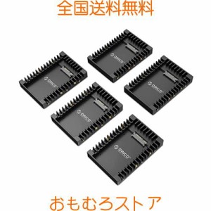 ORICO 2.5 → 3.5変換 2.5インチ HDD/SSD 変換マウンタ SATAインターフェース内蔵 HDDケース 3.5インチ 変換ブラケット ネジ付き ブラッ