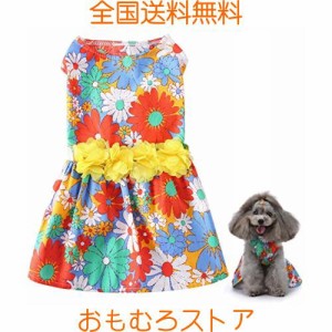 犬服 ワンピース 春夏 犬服 デニム ワンピース お姫様 スカート 可愛い 女の子 中小型犬 ペット用プリンセススカートドッグウェア ペット