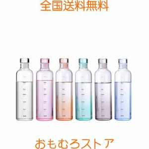 タイムマーカー付きウォーターボトル 大容量 水分補給 漏れ防止 おしゃれ ドリンクウォーターボトル 耐冷耐熱 水筒 透明 INS ウォーター