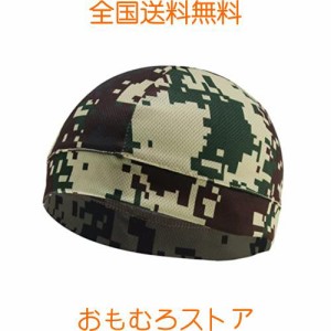 ヘルメット インナー 通気 夏用 戦士柄 インナーキャップ 迷彩 薄型 吸汗 速乾 バイク キャップ バイク用 ヘルメットインナー 抗菌防臭 