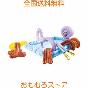 Goodmood 子供用プール 噴水マット プール 滑り台付き 水遊び ぷーる 214×181×76cm 親子遊び 折りたたみ 簡単設置 水遊び プール 暑さ