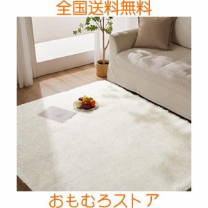 Topfinel カーペット 2畳 160x200cm 無地 白 滑り止め ペット 極厚 カーペット クリーナー 付き 防音カーペット ラグ カーペット 通年 北