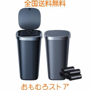 OATSBASF 車用ゴミ箱 おしゃれ ボトル型ゴミ箱 フタ付き タッチ開閉 （ゴミ袋6巻入り） 自動車 ゴミ箱 倒れない 800ml大容量 防水 スリム