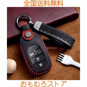 Fucaten 適合 ホンダ キーケース キーカバー キーホルダー 新型ヴェゼル RV系 ステップワゴン スパーダ シビック ハッチバック FL1 (ブラ