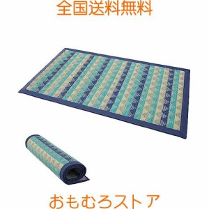 い草 玄関マット ござ マット ラグ 70x120cm 厚手 ウレタン入り ふっくら 滑り止め付き 裏張り 和風 モダン おしゃれ 室内 長方形 紋織り