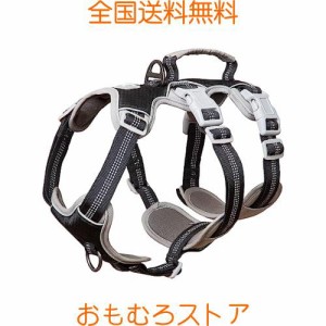 Huntboo 犬用ハーネス ハーネスいぬ 犬ハーネス小型犬 ペットハーネス ハーネス 引っ張り防止 抜けない メッシュ 防水 サイズ調整可能 夜