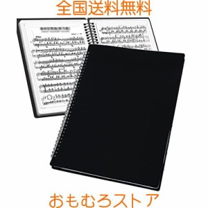 YFFSFDC 楽譜ファイル A4サイズ リング式 楽譜入れ 収納ホルダー 30ページ60枚 クリアファイル 直接書き込めるデザイン