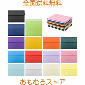 VANRA 封筒 横型 レターセット A7サイズ 封筒 ミニ封筒 無地封筒 招待状封筒 メッセージカード用封筒 封筒セット DIY グリーティングカー