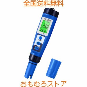 YINMIK pH測定器 5in1 pHメーター EC TDSメーター 塩分測定器 水槽やアクアリウムや井戸水の管理 浄水器の水道水の確認 純水や飲み物の測