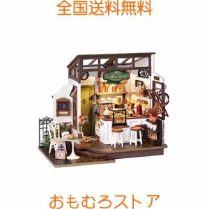 Rolife ミニチュアハウス カフェ 喫茶店 NO.17 Caf? ミニチュアハウスキットドールハウス DIY 立体パズル LED 手作りキット 組み立て 木