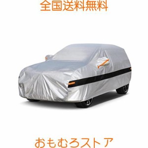 Holthly 10層SUV100%防水しーとカバー、車カバー裏起毛防水通気性防雪防塵防輻射紫外線屋外ボディカバー、ボルボXC60、メルセデス・ベン