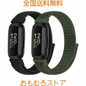 [Bcuckood] 時計バンド Fitbit Inspire 3/Inspire 2/Inspire HR/Inspire/Fitbit Ace 3/Ace 2 ナイロン スポーツループ 通気性 調節可能な