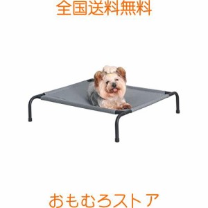 JUNSPOW ベーシック ペットベッド 犬 猫, 滑り止め足付きポータブルベッド屋内＆屋外ペット犬用ハンモックベッド、通気性メッシュ付きフ