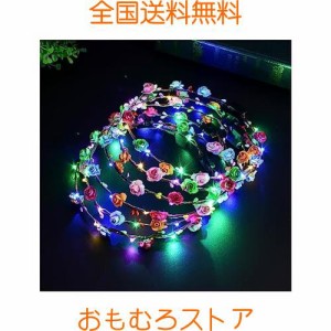 キッズおもちゃ Led 光る花輪 光る リング オモチャ 回転可能 光り物玩具 ライブ コンサート 縁日おもちゃ 文化祭 子供会 花火大会ハロウ