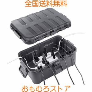 RESTMO コンセントボックス 屋外 電源 防水 ボックス IP54 雨よけ 耐候性 ガーデンライト、タイマー、コンセントプラグに最適 グレー