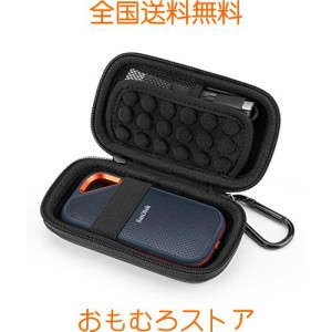 Yinke ケース SanDisk SSD/SanDiskポータブルSSD Portable Extreme PRO外付に対応 サンディスク 専用保護収納携帯用（ブラック）