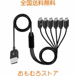 Poyiccot Micro USB 分岐ケーブル 、6-in-1マイクロUSB充電ケーブル 、USB 2.0 A to Micro usbケーブル（6台の 機器 を同時に充電）Micro