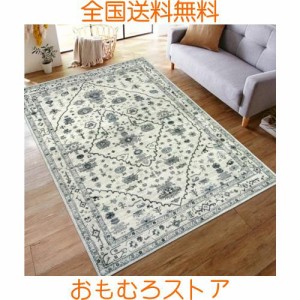 HAOCOO ラグ カーペット 洗える 140×200cm オールシーズン適用 絨毯 エスニック風 ラグマット 1.5畳 ふわふわ おしゃれ 滑り止め 低反発