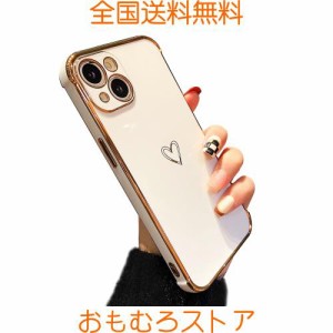 ZTOFERA iPhone 15 用 ハートケース iPhone 15 ケース 柔軟な TPU シリコン スマホケース メッキ加工 ソフト 軽量 耐衝撃 おしゃれ 韓国 