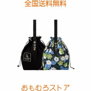 ランチバッグ，お弁当袋，巾着バッグ，ランチバッグ 保冷，保冷バッグ お弁当, 大き小き2サイズあります，綿100％のキャンバス生地、2サ