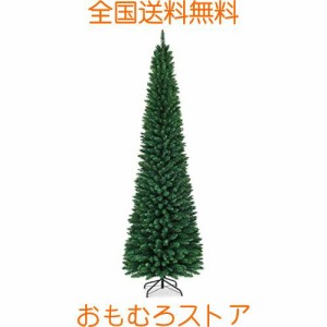 Costway クリスマスツリー 270cm グリーン 緑 1500本枝 ヌードツリー クリスマス飾り インテリア用品 クリスマス 高濃密度 収納便利 おし