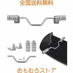 Veenkeny スクーター ステップバー 汎用 フットステップ フットペグ アルミ cncフットペグ スクーター汎用タイプ (シルバー)