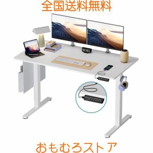 Bestier 電動昇降式デスク 昇降デスク 幅140cm*奥行60cm USB充電可能 スタンディングデスク 上下昇降デスク 高さメモリー機能 人間工学 