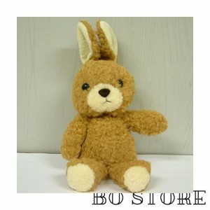 童心オリジナル 日本製 ウサギのフカフカ ぬいぐるみ 高さ27cm ブラウン