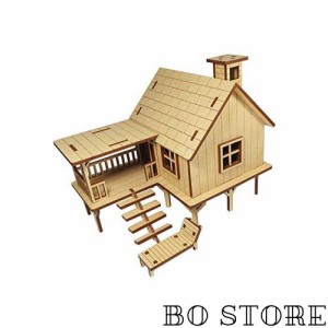 StonKraft 木製 3D パズル DIY ビーチハウス - 装飾アイテム、建設玩具モデリングキット、学校プロジェクト - 組み立て簡単 - DIY Wooden