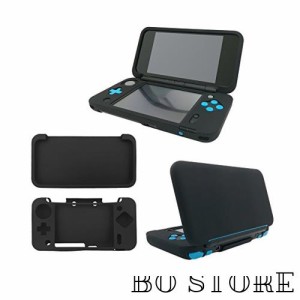 BLUEHOOSYOO New2DSLL カバー 任天堂 Newニンテンドー2DS LL対応 シリコン保護カバー 衝撃吸収 全面保護 着脱簡単 ケース(Black)