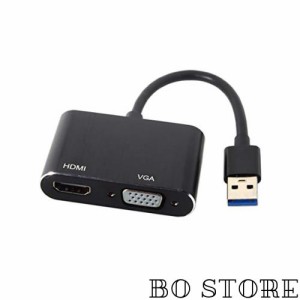 JSER USB 3.0 ＆ 2.0 - HDMI ＆ VGA HDTVアダプターケーブル 外部グラフィックスカード Windows Macノートパソコン対応