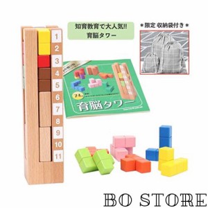 (Ed.inter/エド・インター) 知の贈り物シリーズ 育脳タワー 知育玩具 子供 知育 玩具 積み木 木製 タワー 図形 立体 ブロック パズル 子