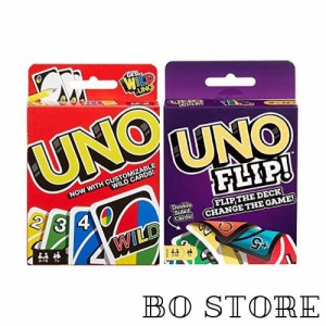 Mattel Uno オリジナルとUno フリップカードゲーム コンボパック 2個セット