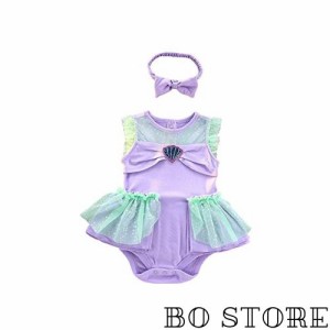 [Dressy Daisy] 赤ちゃん 女の子 ロンパース 人魚姫 コスチューム 衣装 ベビー アリエル プリンセス ドレス ハロウィン 仮装 カチューシ