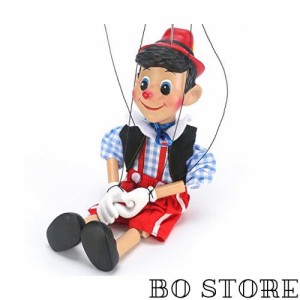 EnergyPower ピノキオ パペット あやつり人形 30センチ 木製ハンドメイド マリオネット 北欧風ウッドクラフト 糸操り人形 腹話術 劇人形 
