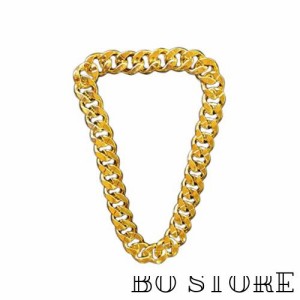 Thug Life Gold Chain 金のネックレス,特大の金のネックレス,プラスチック製の偽の金のネックレス,パンクスタイル,パンク要素金のネック