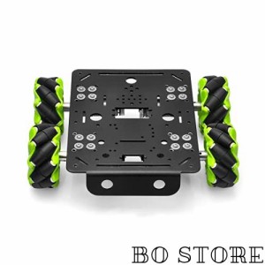 OSOYOO メカナムホイール ロボットカーシャーシ 4WD 80mm DC12Vモーター スマートロボット ミニ四駆 台車ロボットSTEM 組み立ておもちゃ