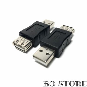 Access 【 2個セット 】USB 2.0 メス/メス 中継アダプタ ブラック USB 2.0 延長アダプタ USBA20-OM2P