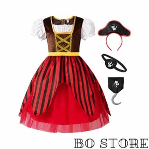 [ReliBeauty] 海賊 コスプレ 衣装 パイレーツ 子ども ハロウィン 仮装 子供 女の子 ドレス キッズ コスチューム パーティー 舞台 演出服 