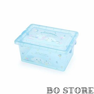 サンリオ フタ付き収納ケースＭ シナモロール シナモン Cinnamoroll クリア収納インテリア キャラクター 32×23×15cm 240893 衣替え 新