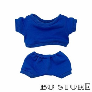 niannyyhouse　20cm ぬいぐるみ服　スポーツウェア　スウェット　ズボン　綿人形の服　着せ替え (blue, 20cm)