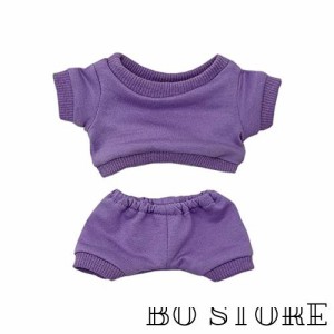 niannyyhouse　20cm ぬいぐるみ服　スポーツウェア　スウェット　ズボン　綿人形の服　着せ替え (purple, 20cm)