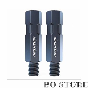 xinaishan 汎用 バイク ミラー ロング 延長 アダプター 8/10mm 正ネジ/逆ネジ ミラーホルダー (高さ：37mm, 車体側：M10正ネジ / ミラー