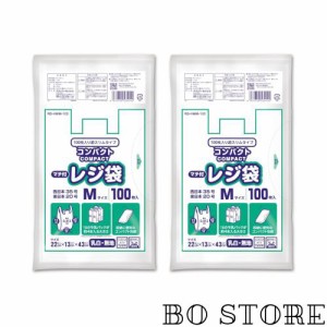 レジ袋 マチ付き 乳白 M 100枚入×2個セット 西日本35号 東日本20号 1L牛乳パックが約4本入る大きさ 収納に便利なコンパクトパッケージ 