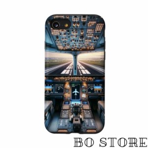 iPhone SE (2020) / 7 / 8 飛行機 コックピット 飛行計器 航空機 パイロット 滑走路 スマホケース