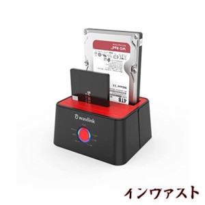 WAVLINK USB 3.0 HDD スタンド SATA I/II/III デュアルベイ 外付けHDDドッキングステーション 2.5/3.5インチ SSD HDD ハードドライブ デ