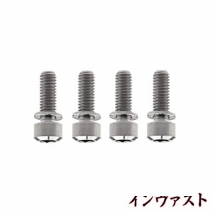 Dingtai 自転車Vブレーキハブ用ワッシャネジアレン六角ボルトを固定チタンの M6x16/18/20/25mm 4個の (チタンカラー, M6x20mm)