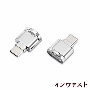 Cablecc USB 2.0 Type C USB-C - Micro SD SDXC TFカードリーダーアダプター 携帯電話用 2個