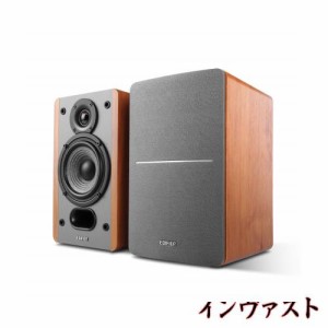 Edifier P12 2ウェイブックシェルフスピーカー パッシブスピーカー (ペア)- デスクトップpcスピーカー 木製 - 壁掛けブラケット内蔵、ホ