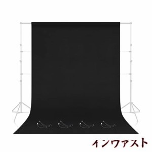 EMART 背景布 黒 布 黒い布 綿 コツトン生地 撮影 背景 暗幕 スクリーン 180cm x 280cm 背景紙 プロ ホール対応 写真撮影 スタジオ背景 